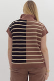 Striped Curvy Pullover Vest