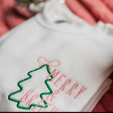 Merry and Bright Sweatshirt on GRAY sweatshirt