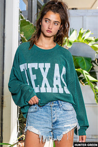 Texas Sweatshirt - Hunter Green