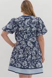 Floral Bubble Sleeve Dress
