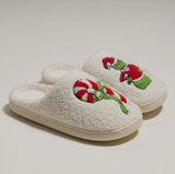 Green Man Slippers - Red and Pink