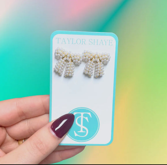 Pearl Bow Earrings
