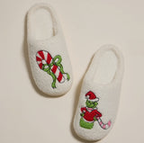 Green Man Slippers - Red and Pink