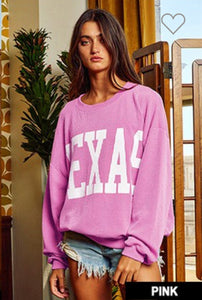 Texas Sweatshirt - Pink