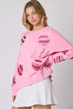 Pink Sequin Ornament Sweatshirt