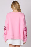 Pink Sequin Ornament Sweatshirt