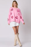 Pink Sequin Ornament Sweatshirt