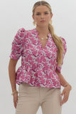 Floral Peplum Blouse