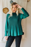 Green Pleated Shirt