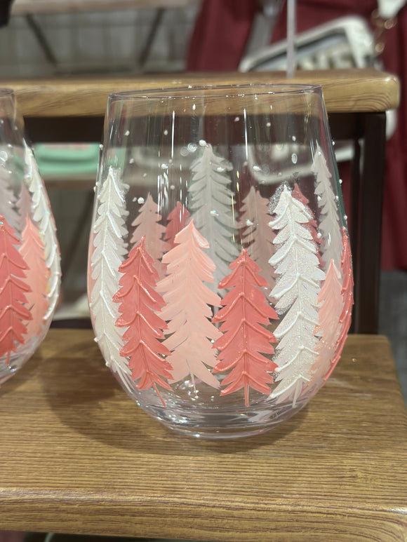 Hand Painted Wine Glass