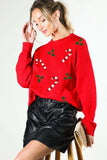 Candy Cane Red Sweater
