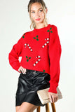 Candy Cane Red Sweater