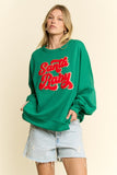 Santa Baby Green Chenille Sweater