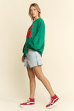 Santa Baby Green Chenille Sweater