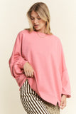 Pink Drop Shoulder Sweatshirt