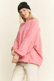 Pink Drop Shoulder Sweatshirt