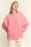 Pink Drop Shoulder Sweatshirt