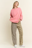 Pink Drop Shoulder Sweatshirt