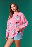 Santa Sweatshirt Pink