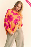 Flower Details Curvy Sweater