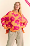 Flower Details Curvy Sweater