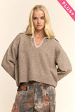 Mocha Stitch Curvy Sweater