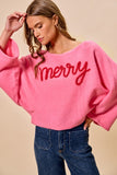 Merry Sparkle Sweater - Pink and Green