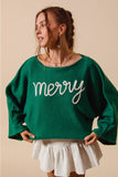 Merry Sparkle Sweater - Pink and Green