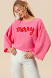 Merry Sparkle Sweater - Pink and Green
