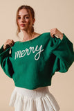 Merry Sparkle Sweater - Pink and Green