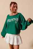 Merry Sparkle Sweater - Pink and Green
