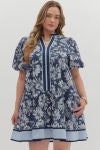 Floral Bubble Sleeve Dress