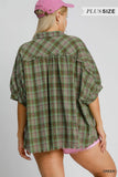 Green Plaid Top