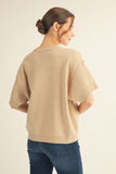 Oatmeal Curvy Sweater Top
