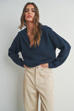 Collared Navy Sweater