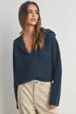 Collared Navy Sweater