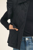 Black Bow Puffer Vest