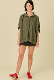 Corduroy Button Down - Olive