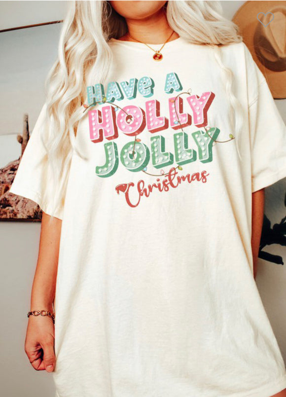 Holly Jolly Christmas Graphic T-Shirt